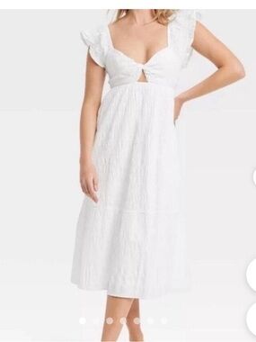 Universal Thread White Women’s Midi  Dress